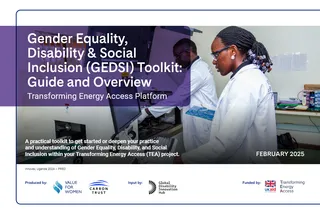 Gender Equality, Disability & Social Inclusion (GEDSI) Toolkit: Guide and Overview